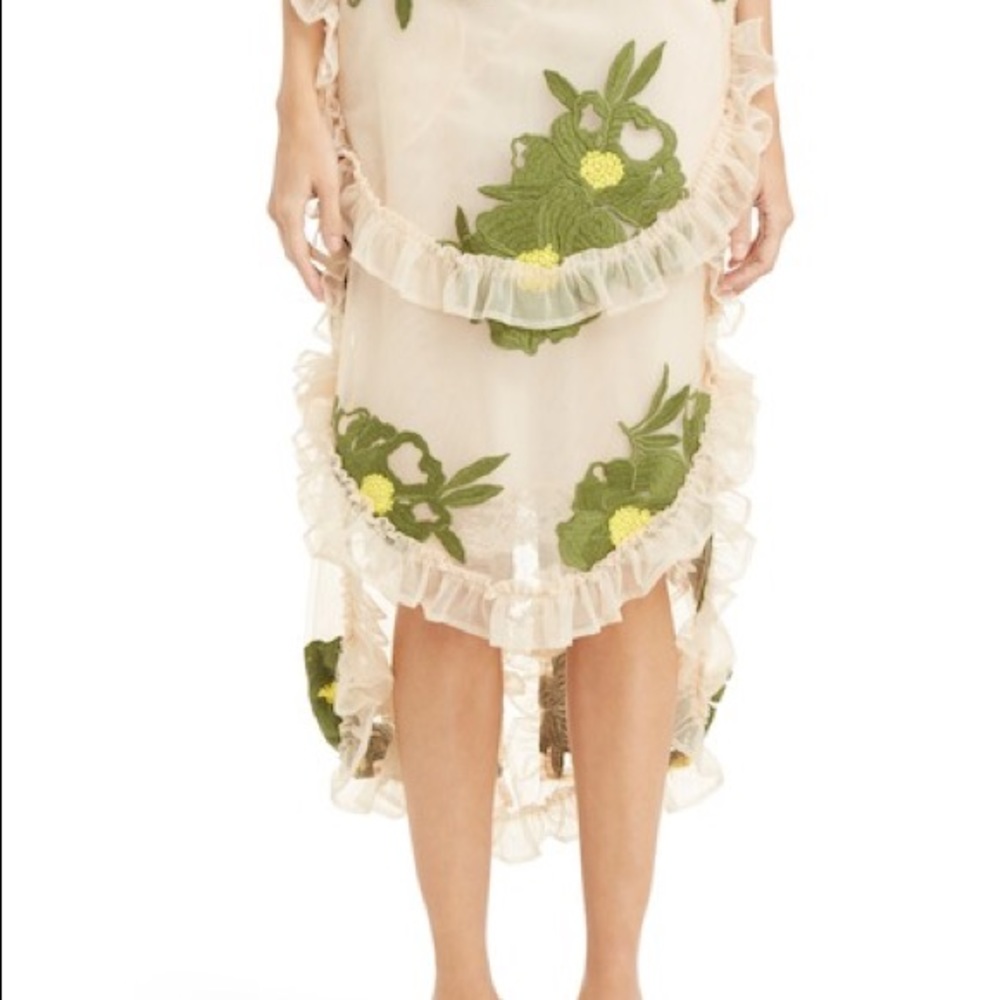 Simone Rocha Embroidered Peony Skirt - Picture 4 of 8